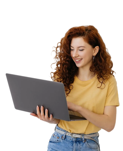 Woman with laptop